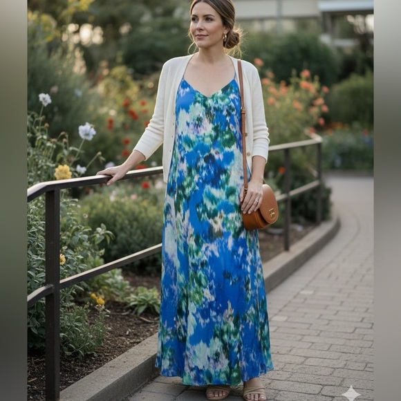 Nicole Miller Dresses & Skirts - Nicole Miller Vibrant Blue and Green Maxi Skirt